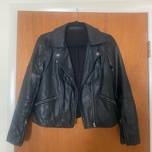 Women's Black Faux Leather Jacket